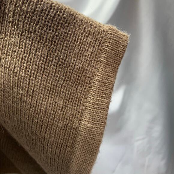 Brochu Walker Open Front Sweater Womens One Size Knit Brown Cream Luxury - Picture 3 of 15